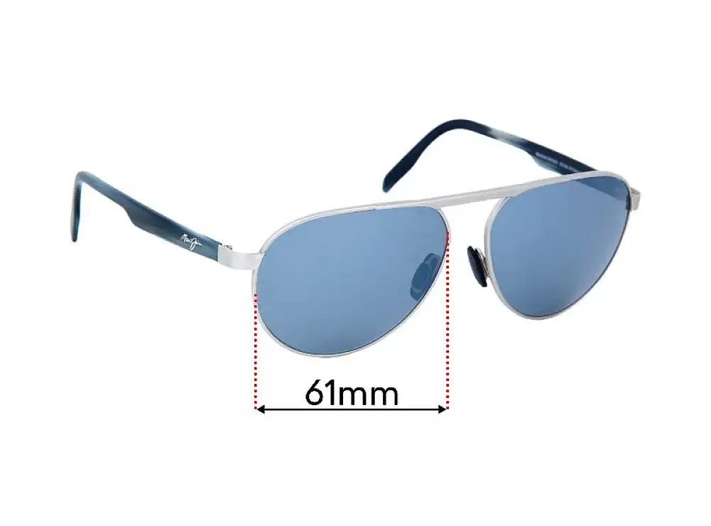 Sunglass Fix Lentilles de Remplacement pour Maui Jim MJ787 Swinging Bridges - 61mm Wide Sunglass Fix Lentilles de Remplacement pour Maui Jim MJ787 Swinging Bridges - 61mm Wide