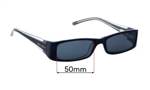 Sunglass Fix Verres de Remplacement pour Miu Miu VMU01D - 50mm Wide Sunglass Fix Verres de Remplacement pour Miu Miu VMU01D - 50mm Wide