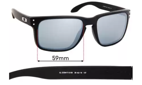 Sunglass Fix Lentilles de Remplacement pour Oakley Holbrook XL OO9417 - 59mm Wide Oakley Holbrook XL OO9417 Lentilles de Remplacement 59mm wide