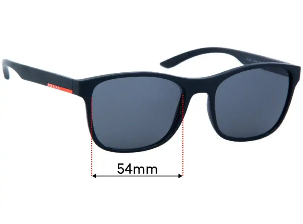 Sunglass Fix Lentilles de Remplacement pour Prada VPS08G - 54mm Wide Sunglass Fix Lentilles de Remplacement pour Prada VPS08G - 54mm Wide
