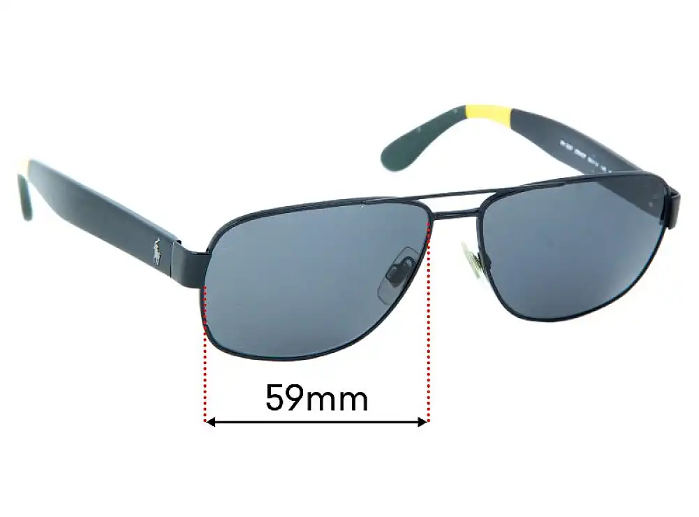 Sunglass Fix Lentilles de Remplacement pour Ralph Lauren PH 3097 - 59mm Wide Sunglass Fix Lentilles de Remplacement pour Ralph Lauren PH 3097 - 59mm Wide