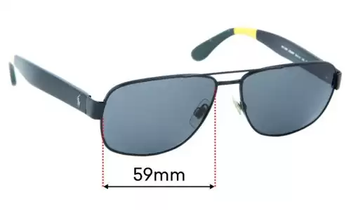 Sunglass Fix Lentilles de Remplacement pour Ralph Lauren PH 3097 - 59mm Wide Ralph Lauren PH 3097 Lentilles de Remplacement 59mm wide