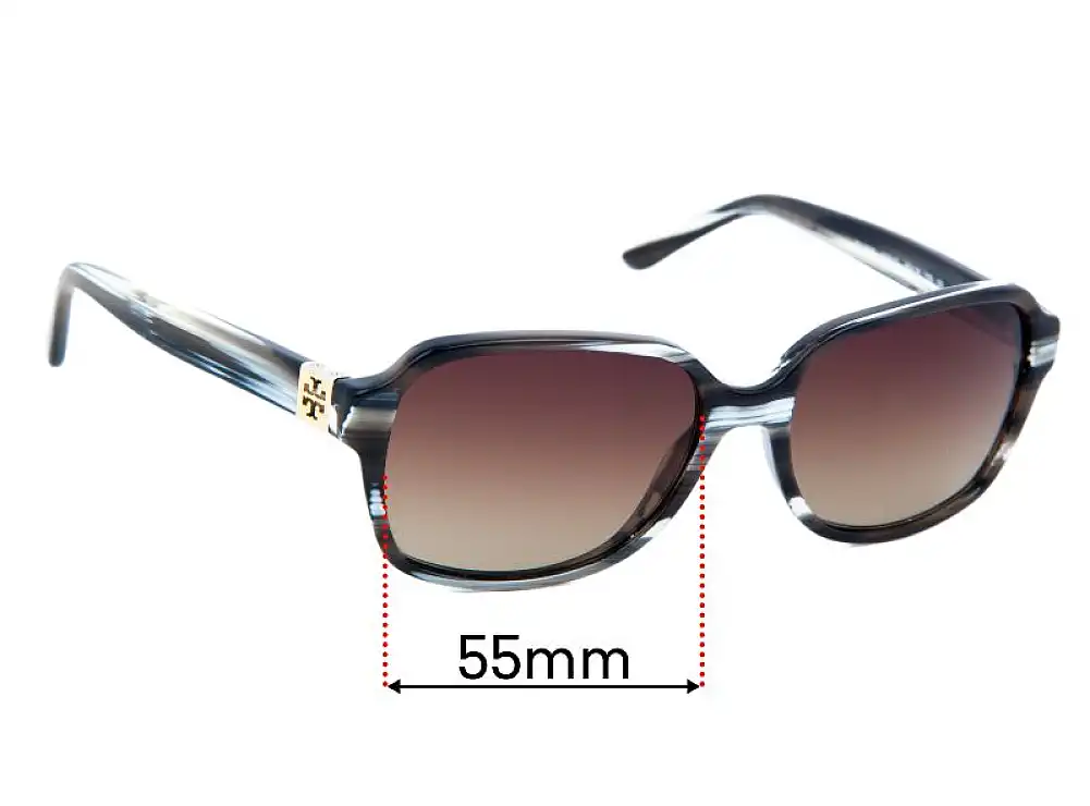 Sunglass Fix Verres de Remplacement pour Tory Burch TY7098 - 55mm Wide Sunglass Fix Verres de Remplacement pour Tory Burch TY7098 - 55mm Wide