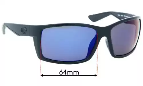 Sunglass Fix Lentilles de Remplacement pour Costa Del Mar Reefton - 64mm Wide Costa Del Mar Reefton Lentilles de Remplacement 64mm wide