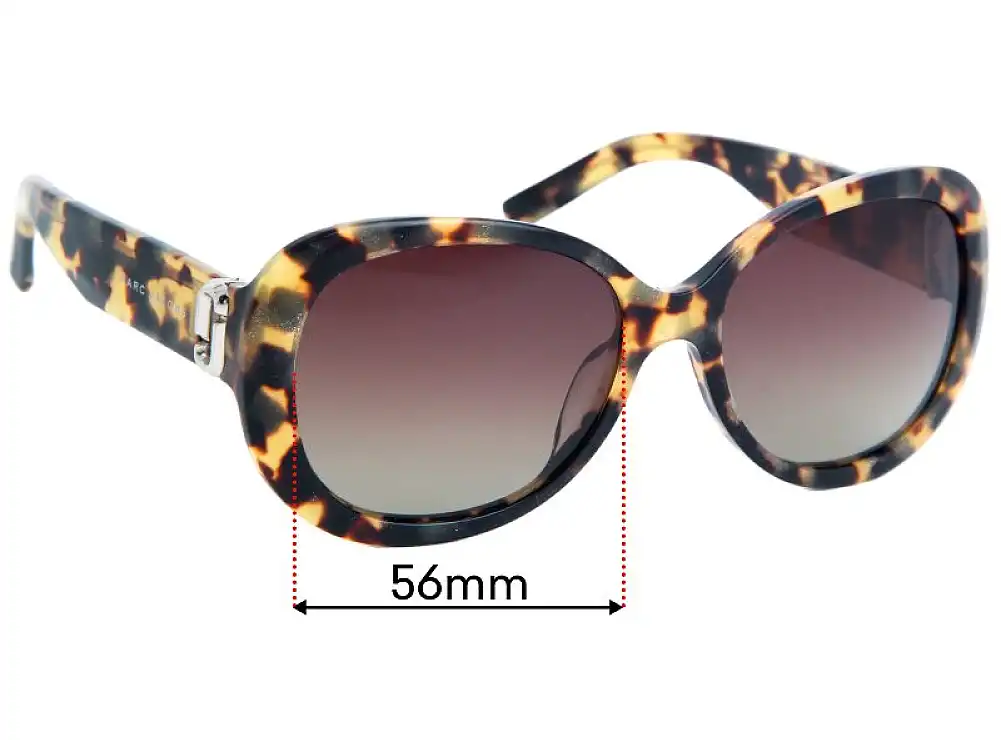 Sunglass Fix Verres de Remplacement pour Marc by Marc Jacobs MMJ 111/S - 56mm Wide Sunglass Fix Verres de Remplacement pour Marc by Marc Jacobs MMJ 111/S - 56mm Wide
