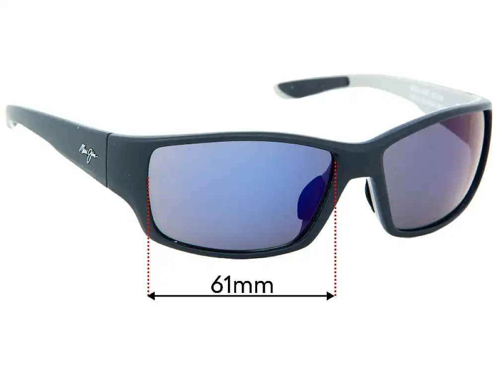 Sunglass Fix Verres de Remplacement pour Maui Jim MJ810 Local Kine - 61mm Wide Sunglass Fix Verres de Remplacement pour Maui Jim MJ810 Local Kine - 61mm Wide