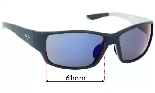 Sunglass Fix Verres de Remplacement pour Maui Jim MJ810 Local Kine - 61mm Wide Sunglass Fix Verres de Remplacement pour Maui Jim MJ810 Local Kine - 61mm Wide