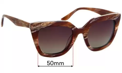 Sunglass Fix Verres de Remplacement pour Oroton Bristol - 50mm Wide Sunglass Fix Verres de Remplacement pour Oroton Bristol - 50mm Wide