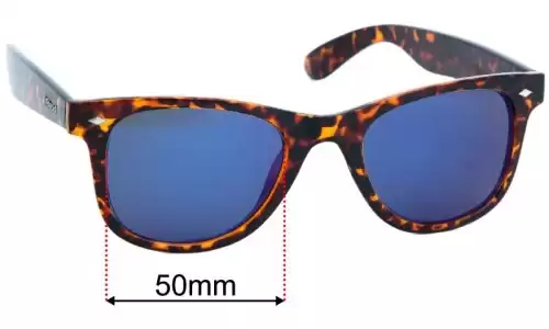 Sunglass Fix Lentilles de Remplacement pour Polaroid Wayfarer - 50mm Wide Polaroid Wayfarer Lentilles de Remplacement 50mm wide