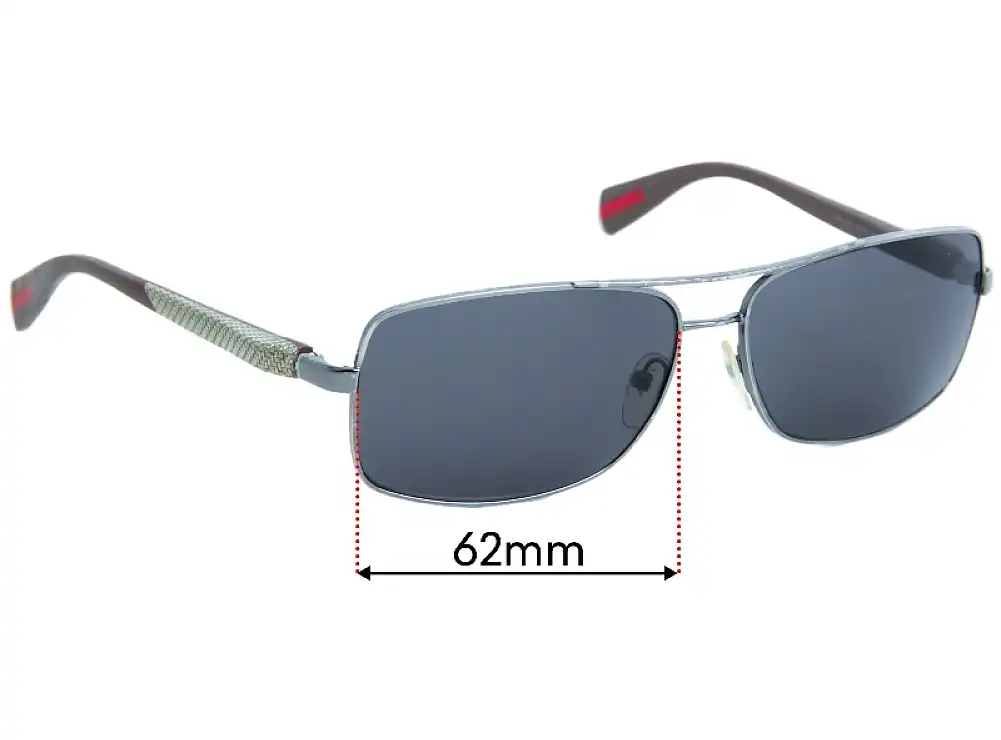Sunglass Fix Verres de Remplacement pour Prada SPS50O & PS50OS - 62mm Wide Sunglass Fix Verres de Remplacement pour Prada SPS50O & PS50OS - 62mm Wide