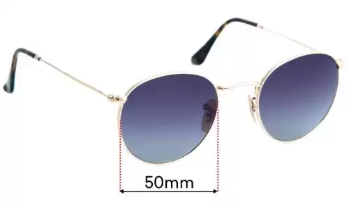 Sunglass Fix Lentilles de Remplacement pour Ray-Ban RB3447N - 50mm Wide Ray-Ban RB3447N Lentilles de Remplacement 50mm wide