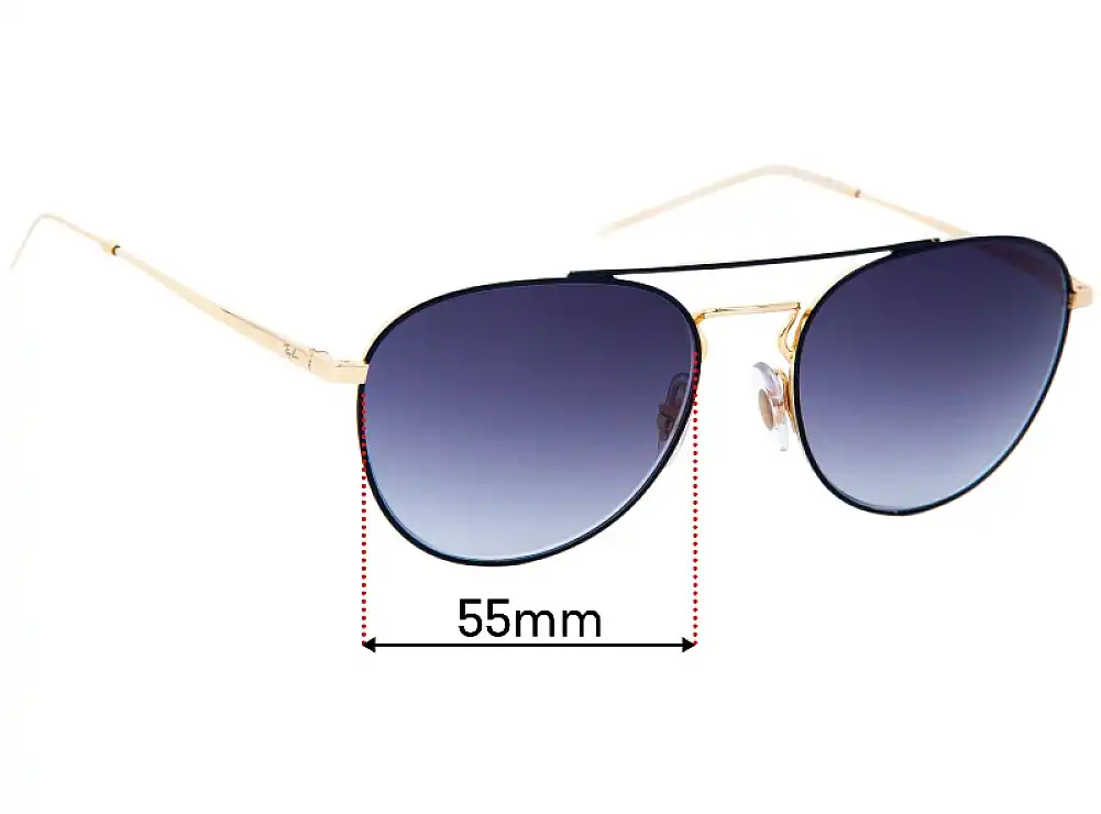 Sunglass Fix Lentilles de Remplacement pour Ray-Ban RB3589 - 55mm Wide Sunglass Fix Lentilles de Remplacement pour Ray-Ban RB3589 - 55mm Wide