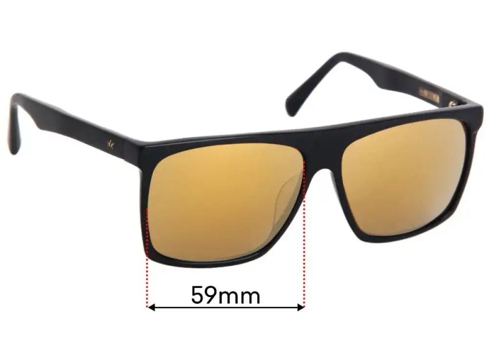 Sunglass Fix Lentilles de Remplacement pour AM Eyewear Cobsey - 59mm Wide Sunglass Fix Lentilles de Remplacement pour AM Eyewear Cobsey - 59mm Wide