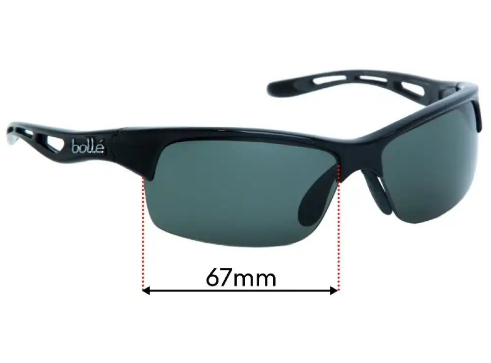 Sunglass Fix Lentilles de Remplacement pour Bolle Bolt S - 67mm Wide Sunglass Fix Lentilles de Remplacement pour Bolle Bolt S - 67mm Wide