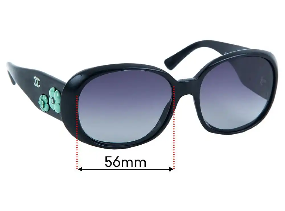Sunglass Fix Verres de Remplacement pour Chanel 5113 - 56mm Wide Sunglass Fix Verres de Remplacement pour Chanel 5113 - 56mm Wide