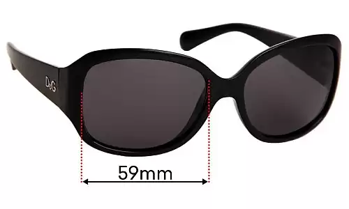 Dolce & Gabbana DD8065 Replacement Lenses 59mm Wide Sunglass Fix Replacement Lenses for Dolce & Gabbana DD8065 - 59mm wide