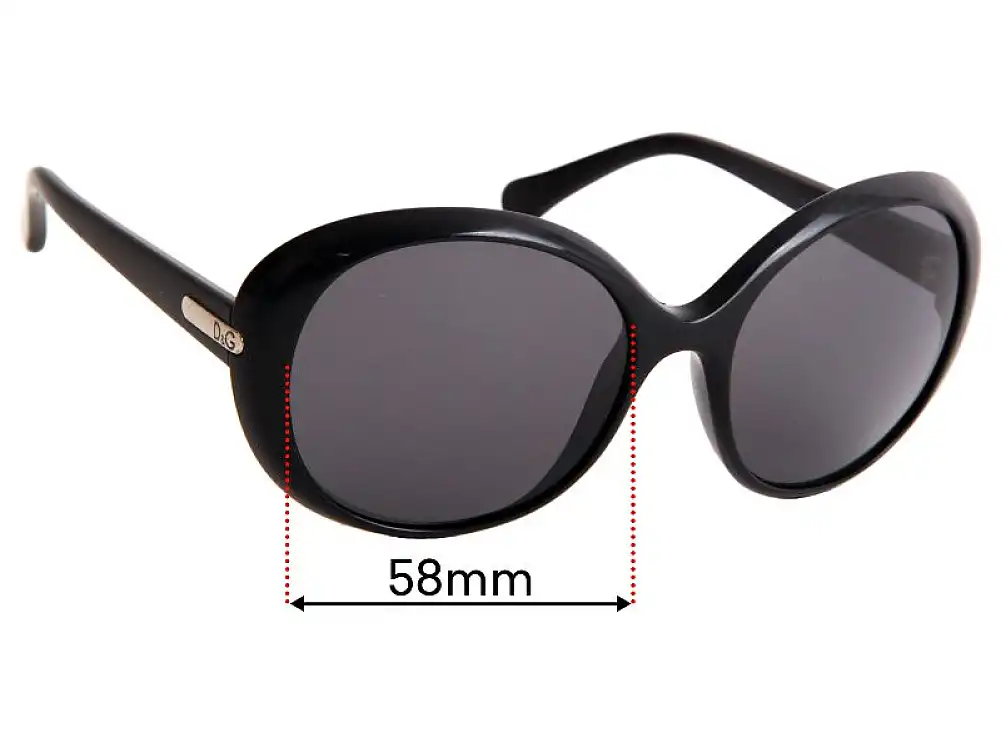 Sunglass Fix Verres de Remplacement pour Dolce & Gabbana DG8085 - 58mm Wide Sunglass Fix Verres de Remplacement pour Dolce & Gabbana DG8085 - 58mm Wide