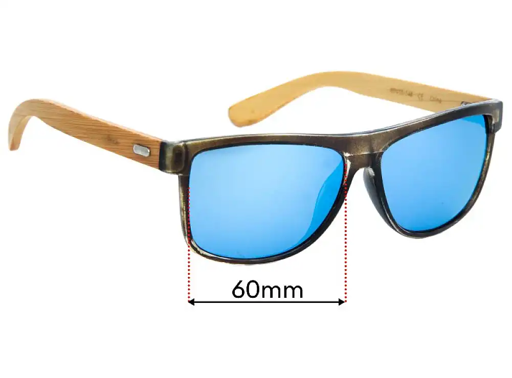 Sunglass Fix Verres de Remplacement pour EKO Wood Classic - 60mm Wide Sunglass Fix Verres de Remplacement pour EKO Wood Classic - 60mm Wide