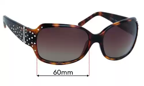 Sunglass Fix Verres de Remplacement pour Fossil Sienna - 60mm Wide Sunglass Fix Verres de Remplacement pour Fossil Sienna - 60mm Wide