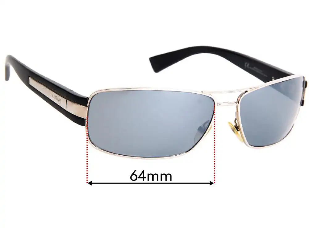 Sunglass Fix Lentilles de Remplacement pour Giorgio Armani GA 598/S - 64mm Wide Sunglass Fix Lentilles de Remplacement pour Giorgio Armani GA 598/S - 64mm Wide