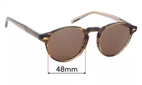 Sunglass Fix Verres de Remplacement pour Jimmy Fairly E-004 - 48mm Wide Sunglass Fix Verres de Remplacement pour Jimmy Fairly E-004 - 48mm Wide