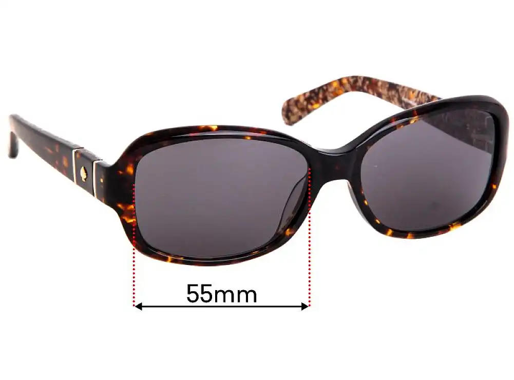 Sunglass Fix Verres de Remplacement pour Kate Spade Cheyenne/P/S - 55mm Wide Sunglass Fix Verres de Remplacement pour Kate Spade Cheyenne/P/S - 55mm Wide