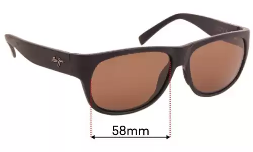 Sunglass Fix Verres de Remplacement pour Maui Jim MJ282 Makawao - 58mm Wide Sunglass Fix Verres de Remplacement pour Maui Jim MJ282 Makawao - 58mm Wide