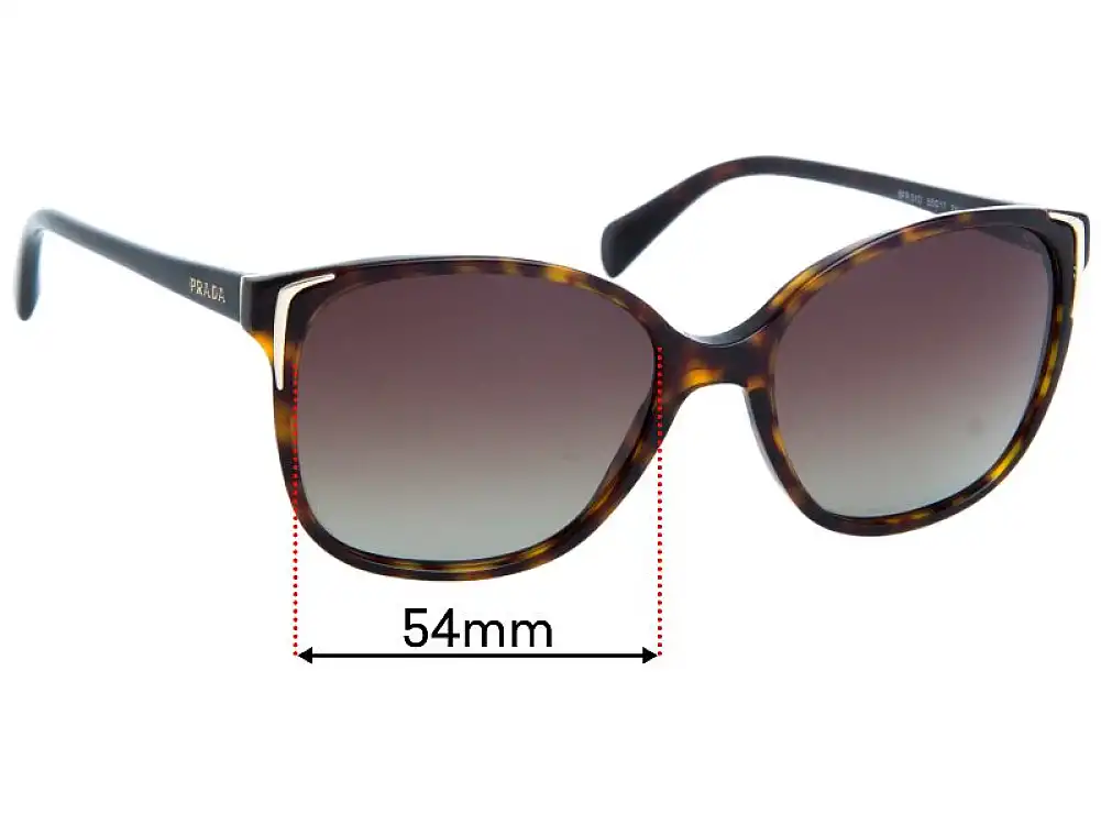 Sunglass Fix Lentilles de Remplacement pour Prada SPR01O *Measure Original* - 54mm Wide Sunglass Fix Lentilles de Remplacement pour Prada SPR01O *Measure Original* - 54mm Wide