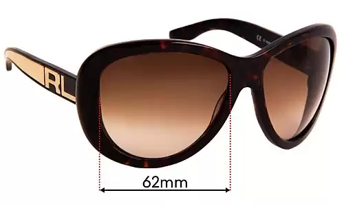 Sunglass Fix Lentilles de Remplacement pour Polo RL 1543/S - 62mm Wide Polo RL 1543/S Lentilles de Remplacement 62mm wide