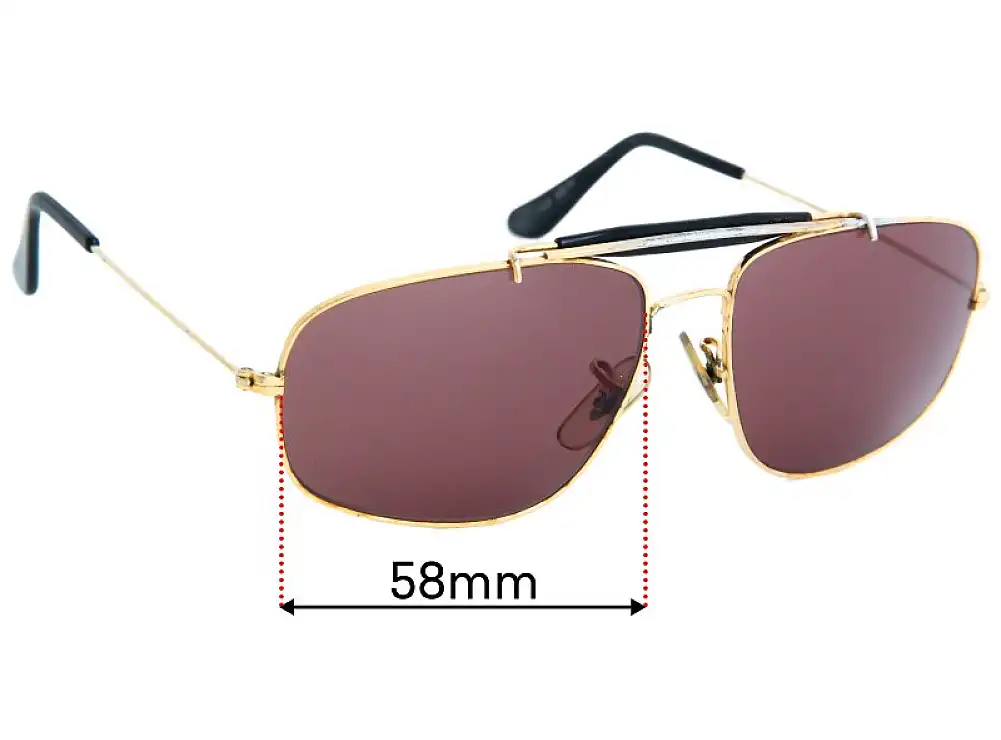 Sunglass Fix Lentilles de Remplacement pour Ray-Ban B&L W1699 - 58mm Wide Sunglass Fix Lentilles de Remplacement pour Ray-Ban B&L W1699 - 58mm Wide