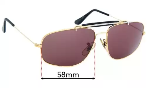 Sunglass Fix Lentilles de Remplacement pour Ray-Ban B&L W1699 - 58mm Wide Ray-Ban B&L W1699 Lentilles de Remplacement 58mm wide