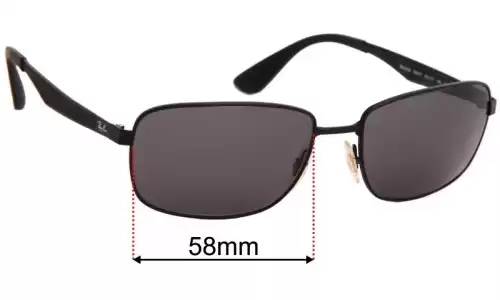 Sunglass Fix Lentilles de Remplacement pour Ray-Ban RB3529 - 58mm Wide Ray-Ban RB3529 Lentilles de Remplacement 58mm wide