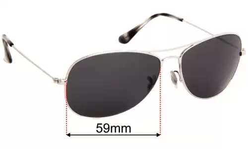 Sunglass Fix Lentilles de Remplacement pour Ray-Ban RB3562 Chromance - 59mm Wide Ray-Ban RB3562 Chromance Lentilles de Remplacement 59mm wide