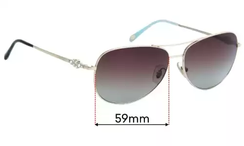 Sunglass Fix Verres de Remplacement pour Tiffany & Co TF 3052-B - 59mm Wide Sunglass Fix Verres de Remplacement pour Tiffany & Co TF 3052-B - 59mm Wide