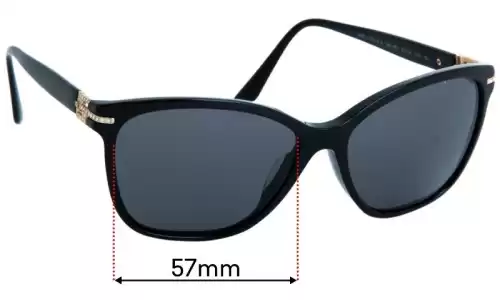Sunglass Fix Lentilles de Remplacement pour Versace MOD 4290-B-A - 57mm Wide Versace MOD 4290-B-A Lentilles de Remplacement 57mm wide
