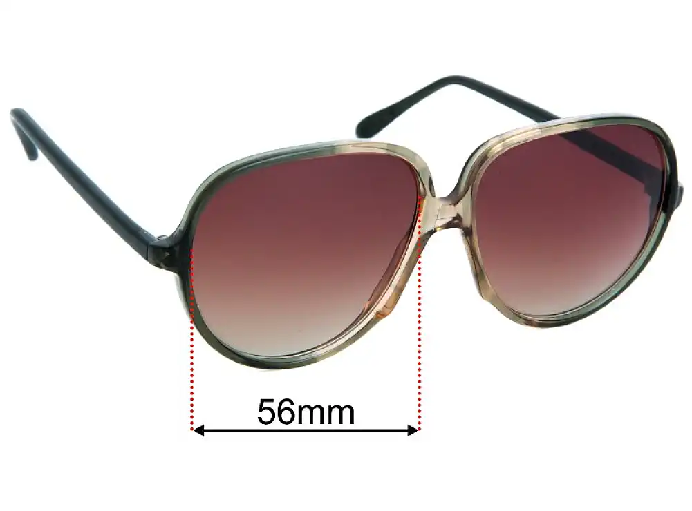 Sunglass Fix Lentilles de Remplacement pour Cazal Mod 106 - 56mm Wide Sunglass Fix Lentilles de Remplacement pour Cazal Mod 106 - 56mm Wide