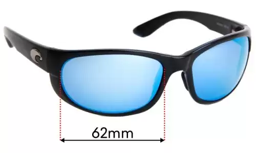 Sunglass Fix Verres de Remplacement pour Costa Del Mar Howler - 62mm Wide Sunglass Fix Verres de Remplacement pour Costa Del Mar Howler - 62mm Wide