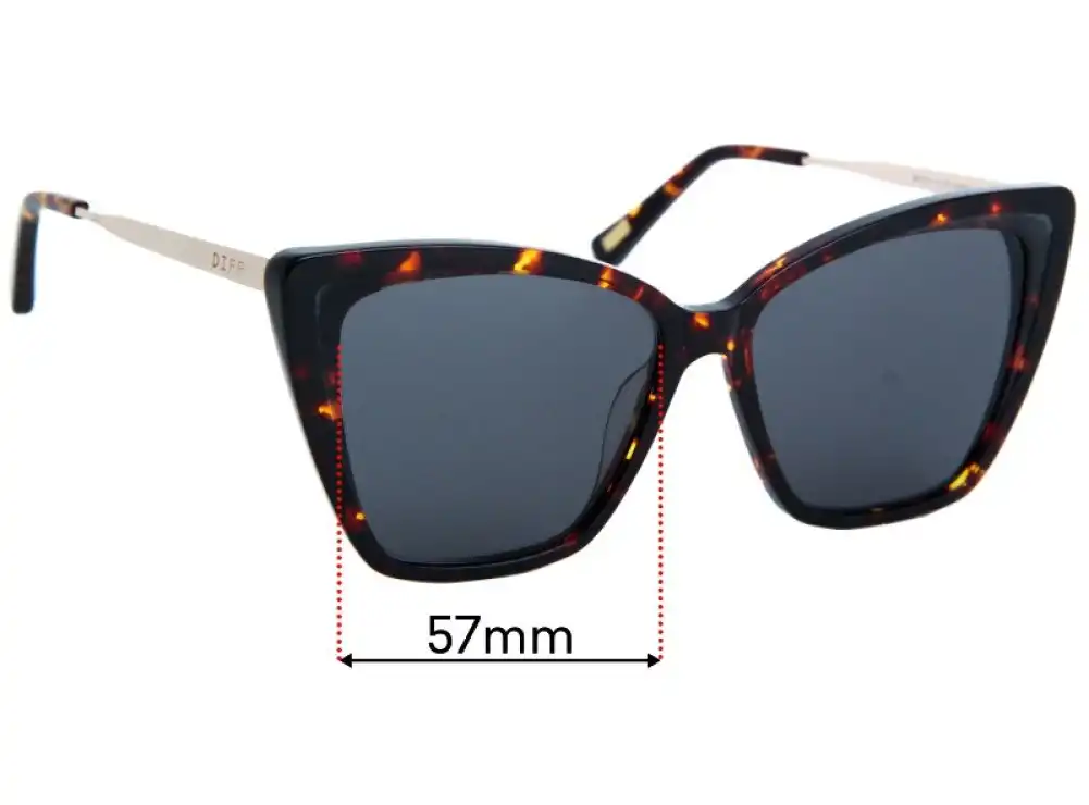 Sunglass Fix Verres de Remplacement pour Diff Eyewear Becky II - 57mm Wide Sunglass Fix Verres de Remplacement pour Diff Eyewear Becky II - 57mm Wide