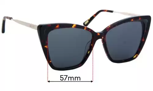 Sunglass Fix Verres de Remplacement pour Diff Eyewear Becky II - 57mm Wide Sunglass Fix Verres de Remplacement pour Diff Eyewear Becky II - 57mm Wide