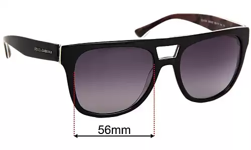 Sunglass Fix Verres de Remplacement pour Dolce & Gabbana DG4255 - 56mm Wide Sunglass Fix Verres de Remplacement pour Dolce & Gabbana DG4255 - 56mm Wide