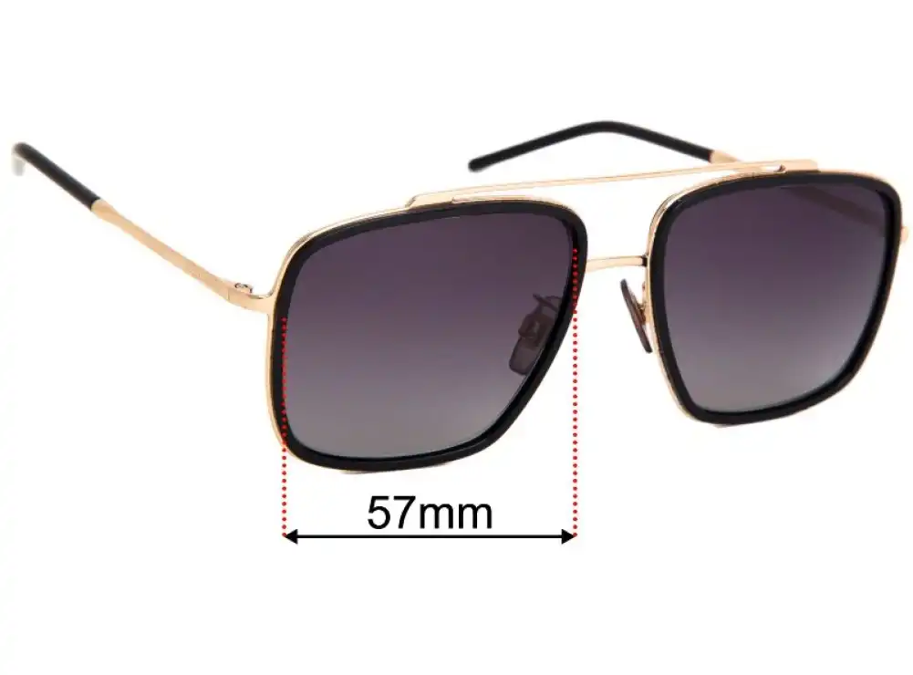 Sunglass Fix Verres de Remplacement pour Dolce & Gabbana DG2220 - 57mm Wide Sunglass Fix Verres de Remplacement pour Dolce & Gabbana DG2220 - 57mm Wide