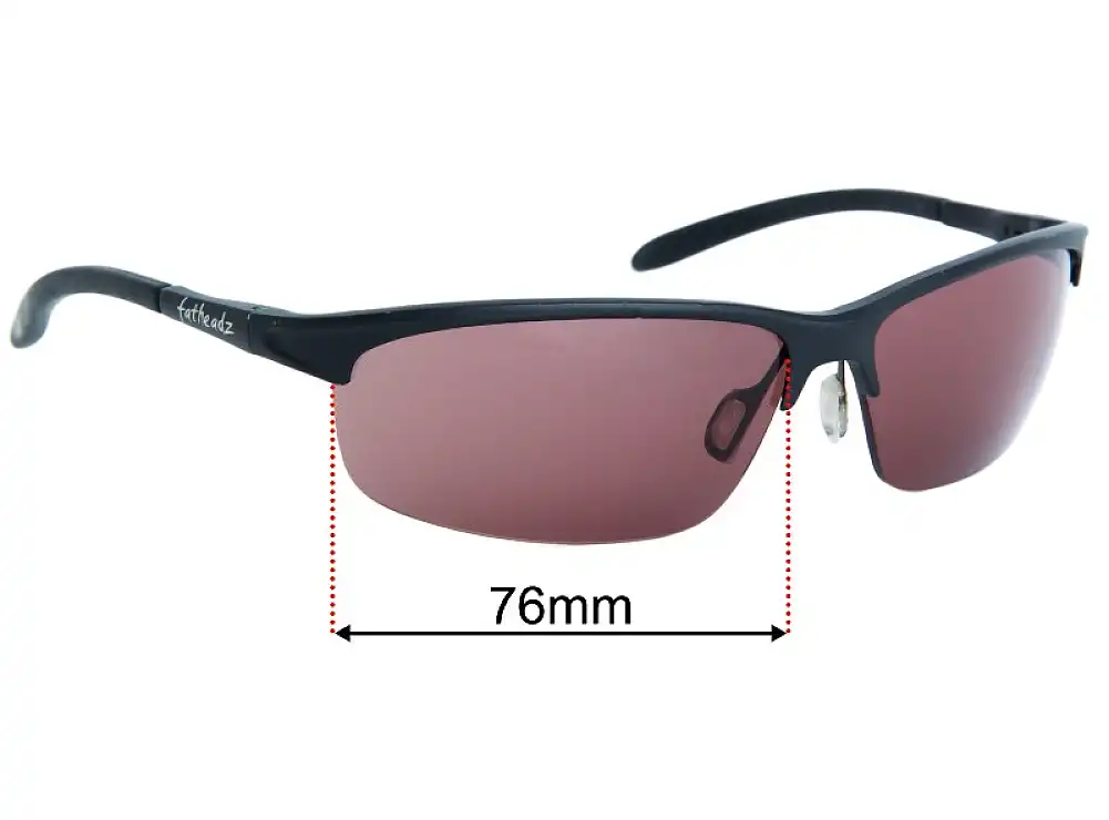 Sunglass Fix Verres de Remplacement pour Fatheadz Semi Rimless - 76mm Wide Sunglass Fix Verres de Remplacement pour Fatheadz Semi Rimless - 76mm Wide