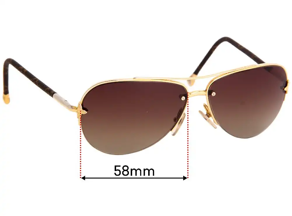 Sunglass Fix Lentilles de Remplacement pour Louis Vuitton Z0571U - 59mm Wide Sunglass Fix Lentilles de Remplacement pour Louis Vuitton Z0571U - 59mm Wide