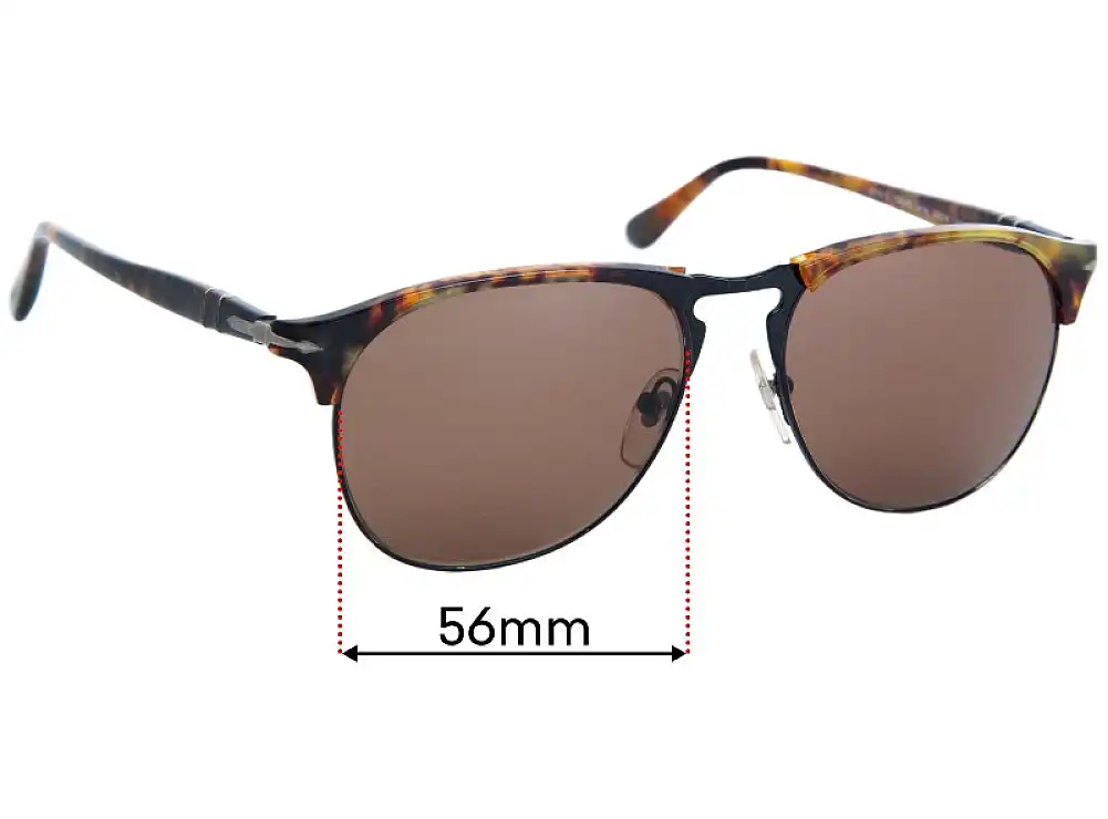 Sunglass Fix Verres de Remplacement pour Persol 8649-S - 56mm Wide Sunglass Fix Verres de Remplacement pour Persol 8649-S - 56mm Wide