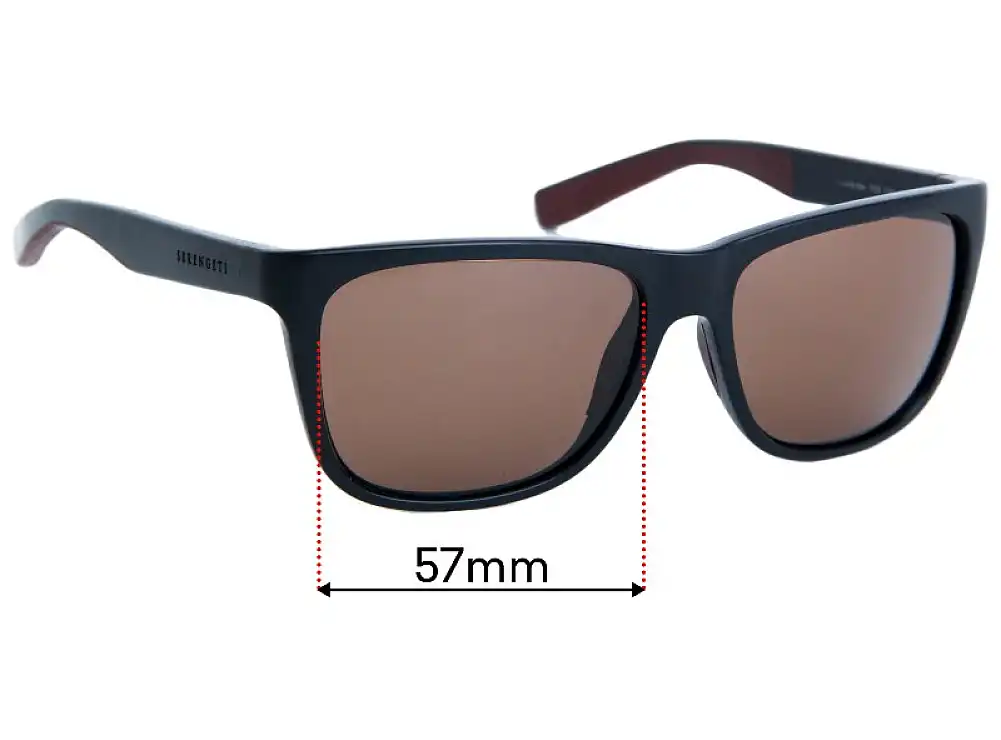 Sunglass Fix Verres de Remplacement pour Serengeti Livio - 57mm Wide Sunglass Fix Verres de Remplacement pour Serengeti Livio - 57mm Wide