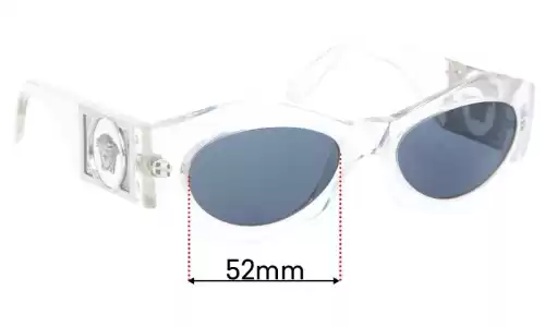 Sunglass Fix Verres de Remplacement pour Versace MOD 422/B - 52mm Wide Sunglass Fix Verres de Remplacement pour Versace MOD 422/B - 52mm Wide