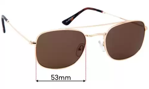 Sunglass Fix Verres de Remplacement pour A. Kjaerbede Toby - 53mm Wide Sunglass Fix Verres de Remplacement pour A. Kjaerbede Toby - 53mm Wide