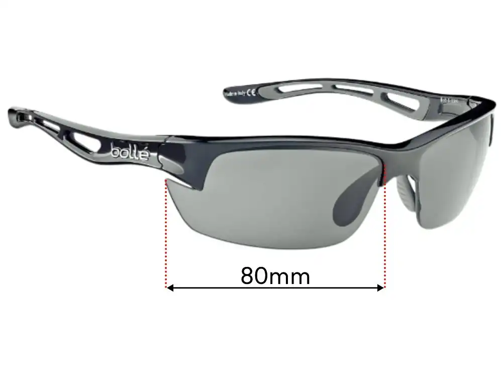 Sunglass Fix Lentilles de Remplacement pour Bolle Bolt - 80mm Wide Sunglass Fix Lentilles de Remplacement pour Bolle Bolt - 80mm Wide