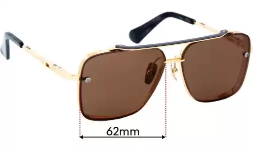 Sunglass Fix Lentilles de Remplacement pour Dita Mach Six - 62mm Wide Dita Mach Six Lentilles de Remplacement 62mm wide