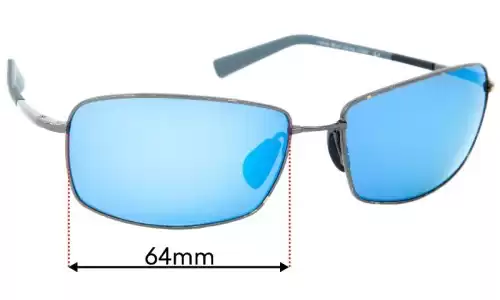 Sunglass Fix Lentilles de Remplacement pour Maui Jim Ironwoods MJ320 - 64mm Wide Maui Jim Ironwoods MJ320 Lentilles de Remplacement 64mm wide